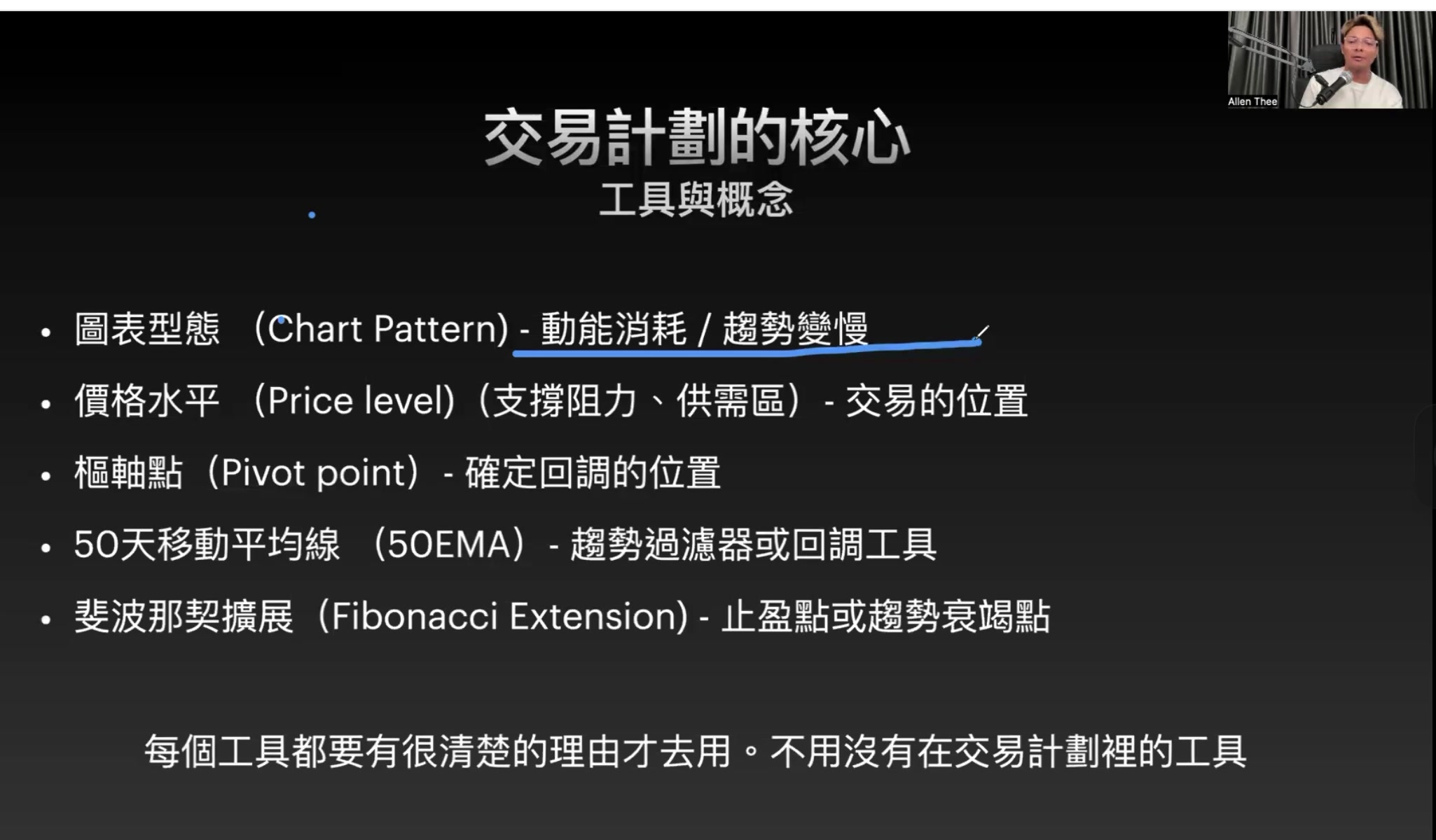 交易計劃的核心 - 工具與概念